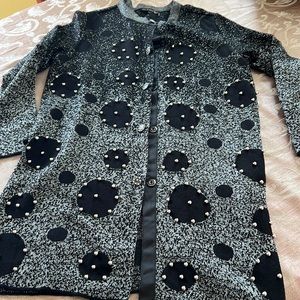 Bling black dressy sweater  lighter weight